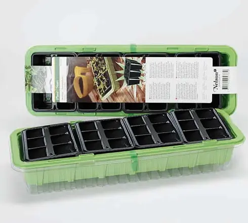 Mini-Drivhus til vinduskarm, 24 celler, Mini-Drivhus til vinduskarm, 24 celler, Minidrivhus som med fordel kan placeres i f.eks. vindueskarmen. 4 stk. potteindsatser i praktisk 6-pak medf&amp;oslash;lger. S&amp;aring;ning i 6-pak giver mulighed for at s&a