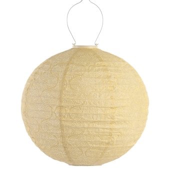 Solcelle lanterne Tigres - Rund 40 cm - Gul