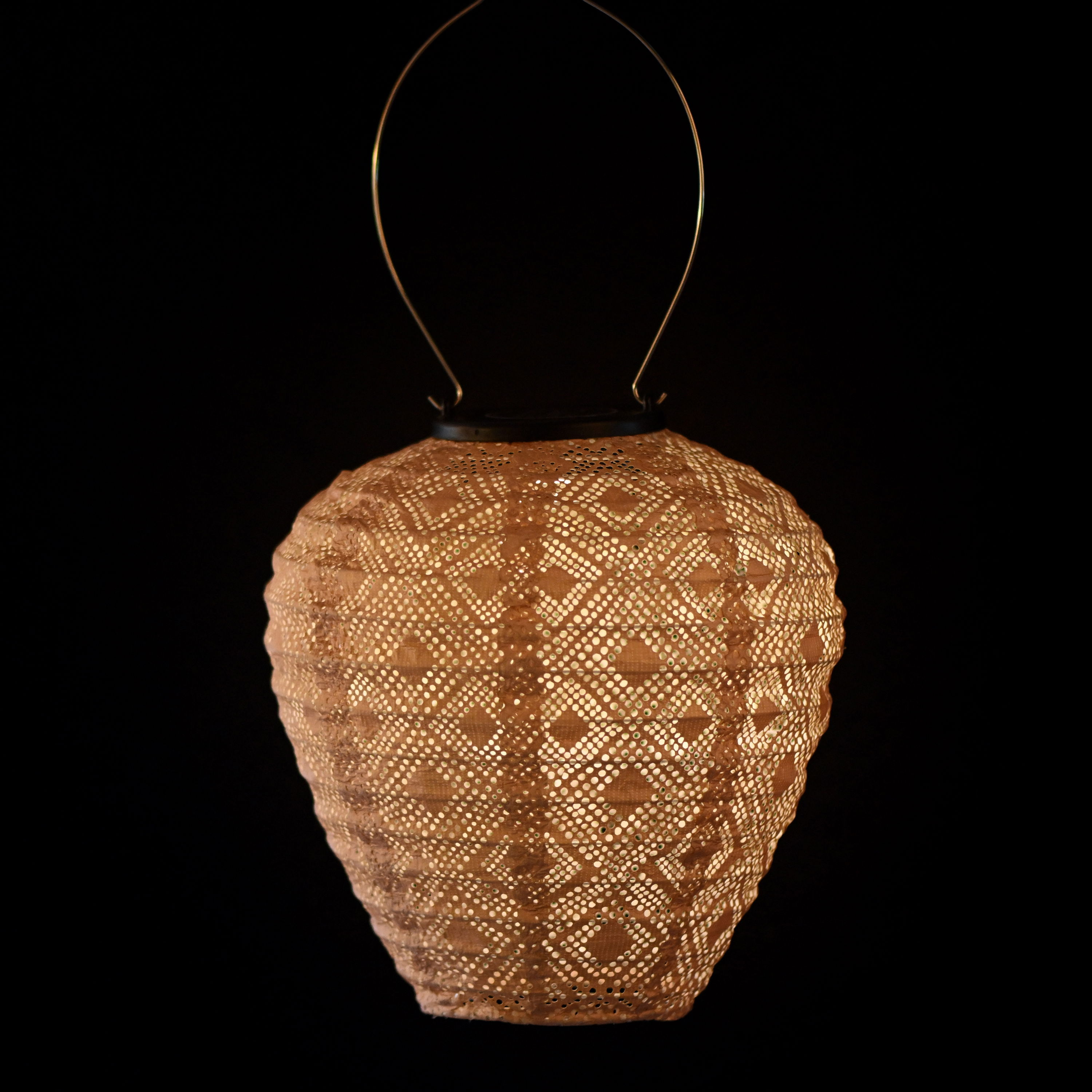 Solcelle lanterne Mosaic - Lang oval 20 cm - Pink