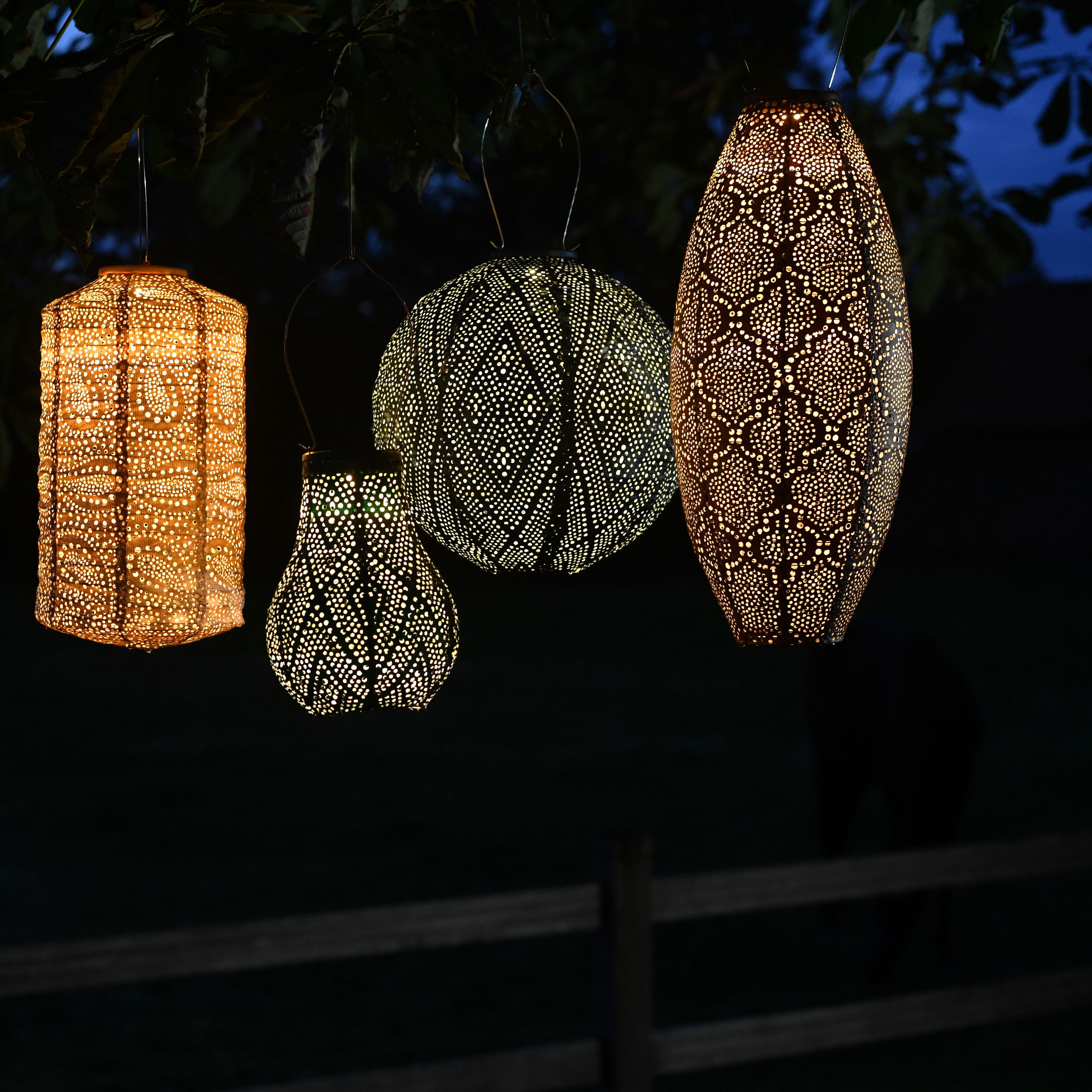 Solcelle lanterne Bazaar - Crown 40 cm - Kobber