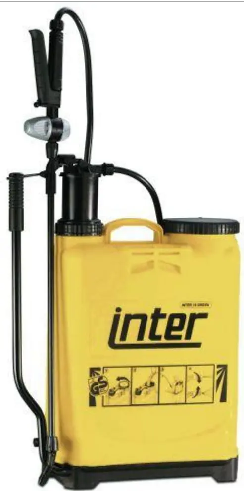 Rygsprøjte med trykregulator.