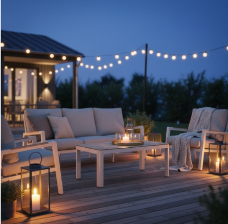 Sofasæt m/ mørkegrå hynder