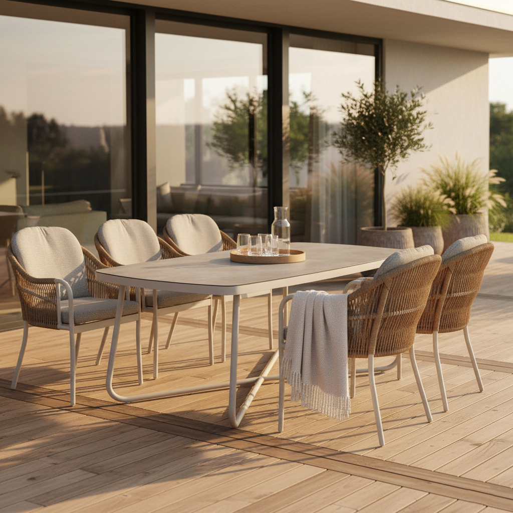 Olivia ovalt havebordssæt