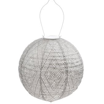 Solcelle lanterne  - Rund 30 cm - Lys taupe