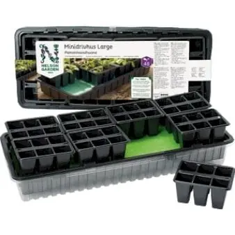 Mini-drivhus med selvvandingsmåtte - '                                                                 '