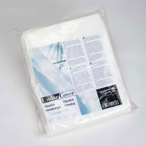 Fiberdug 2,4x10 m / UnderCover , Fiberdug 2,4x10 m / UnderCover , Beskytter- varmer - og giver større og tidligere udbytte. Lægges over nysåede arealer og giver en mere jævn og højere temperatur samt fugtighed i jord og luft. Beskytter mod insekter, fugle